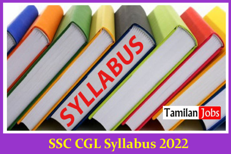 SSC CGL Exam Syllabus 2022