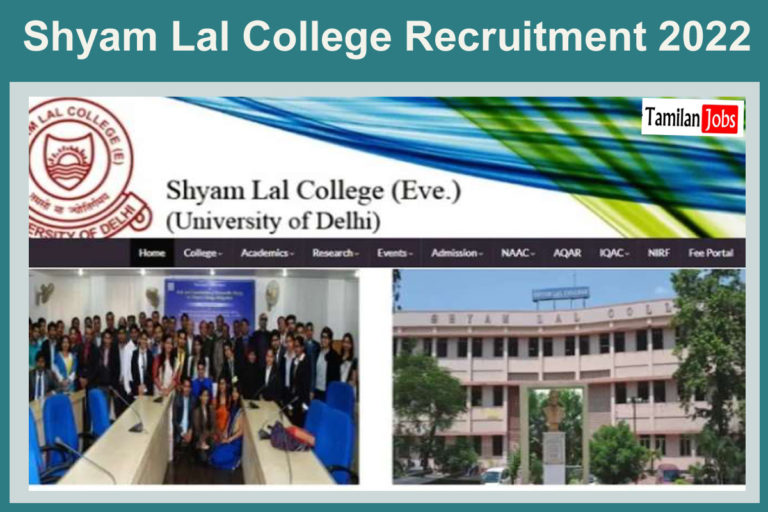 Shyam Lal College Recruitment 2022