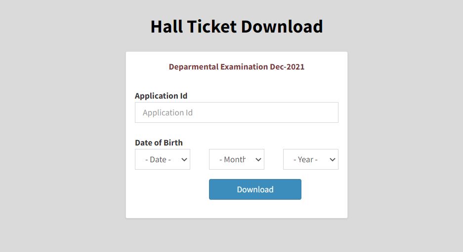 TNPSC Departmental Exam Hall Ticket 2022