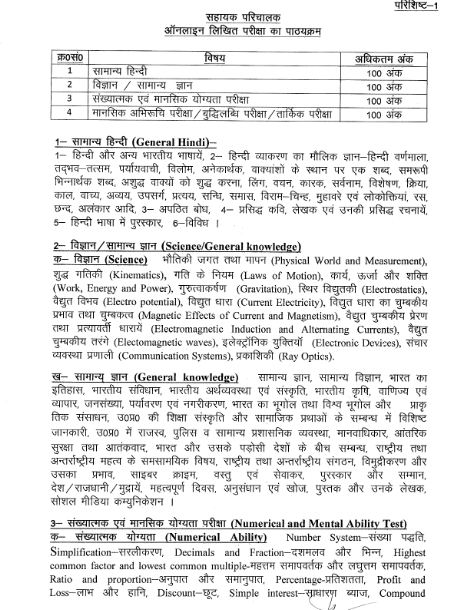 Uttar Pradesh Police Head RO and Assistant Radio Exam Syllabus 2022