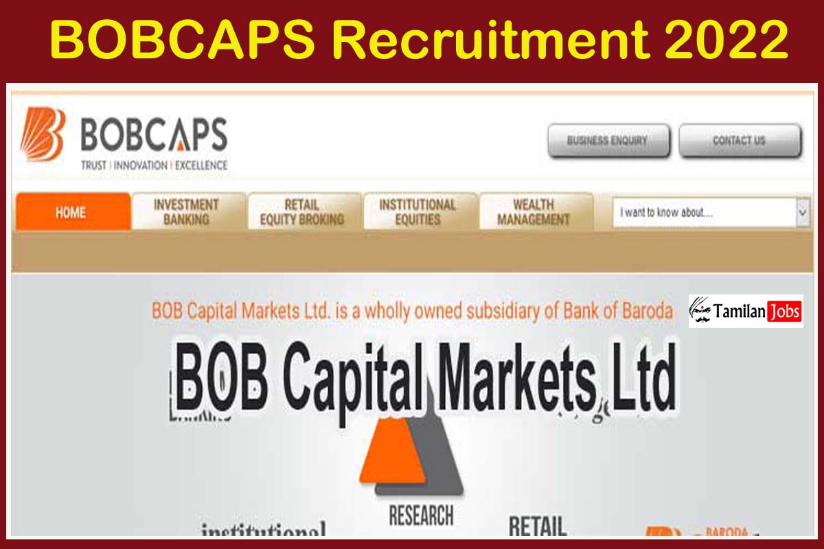 BOBCAPS Recruitment 2022