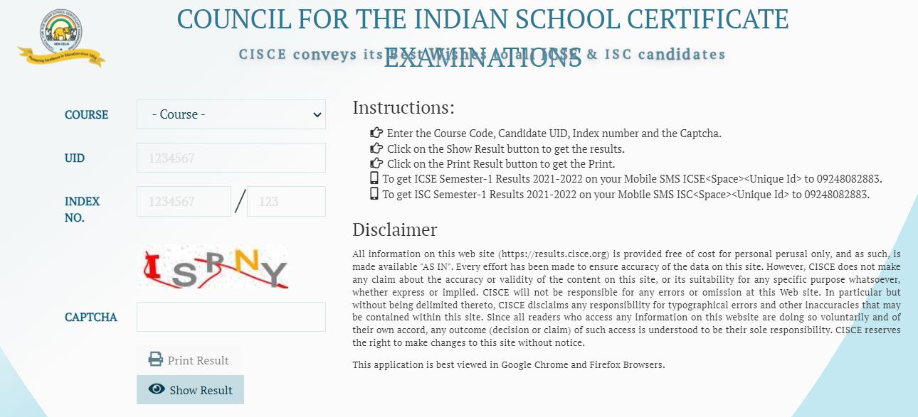 CISCE ICSE & ISC 1st Semester Result 2021-22 