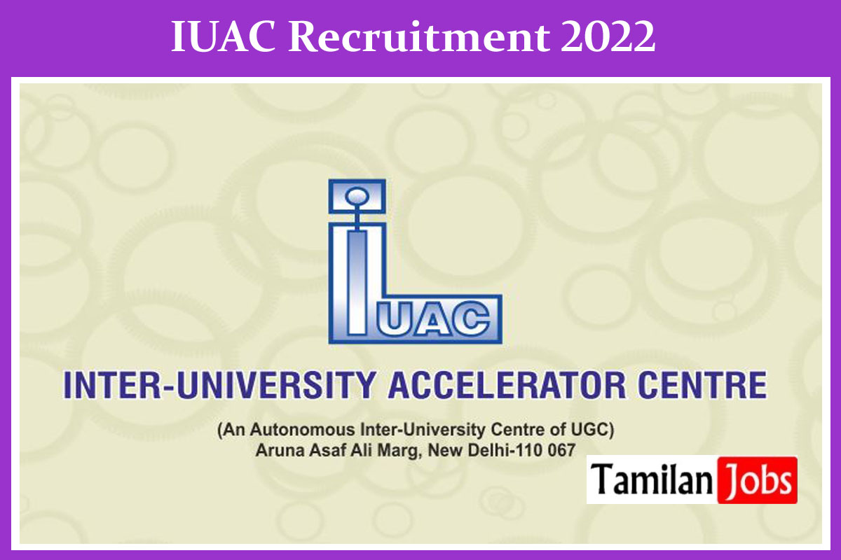 IUAC Recruitment 2022