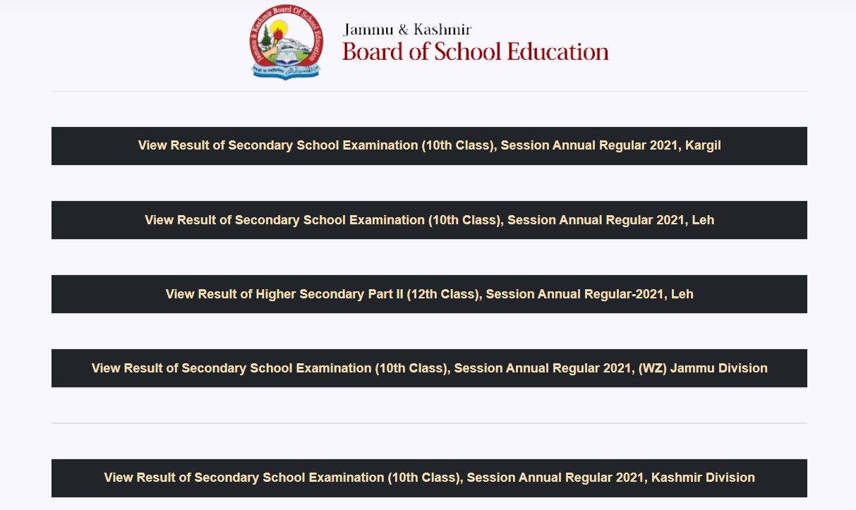 JKBOSE 11th Class Result 2022