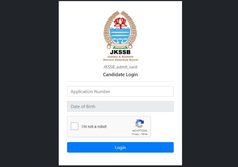 JKSSB Accounts Assistant Admit Card 2022