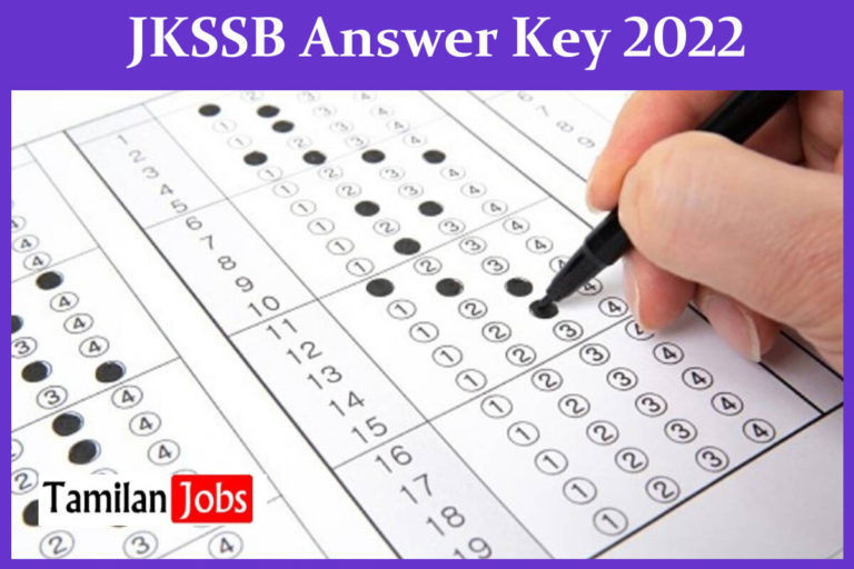 JKSSB Answer Key 2022