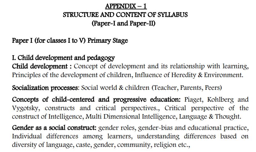 Karnataka TET Syllabus 2022 PDF