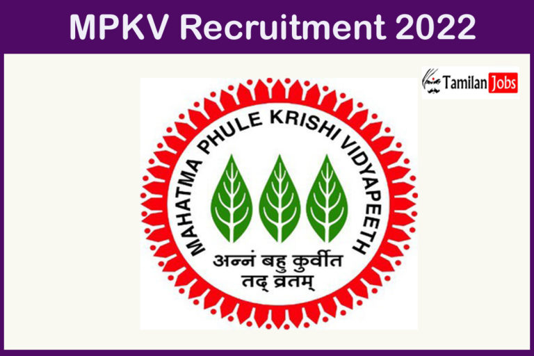 MPKV Recruitment 2022