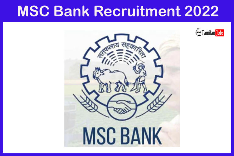 MSC Bank Recruitment 2022