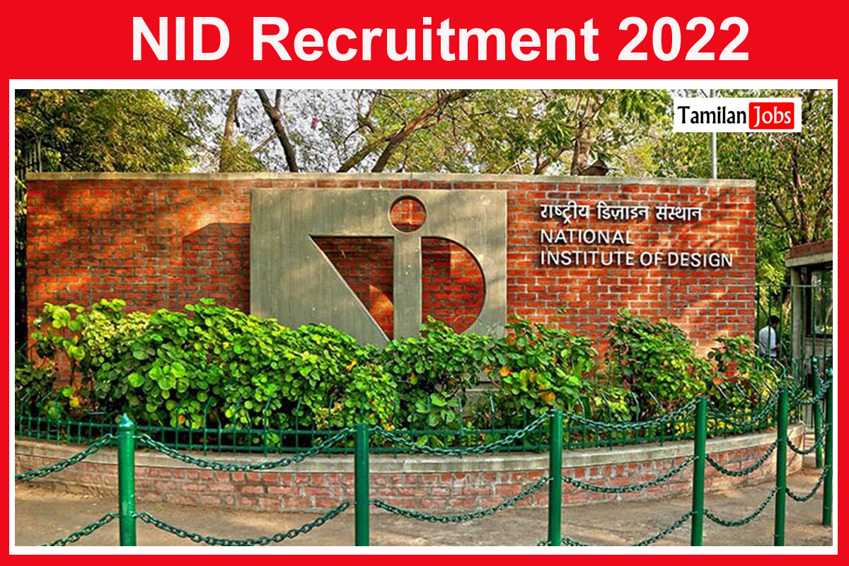 NID Recruitment 2022 - Tamilan Jobs NID Recruitment 2022
