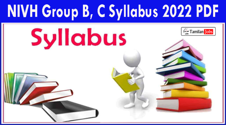NIVH Group B, C Syllabus 2022 PDF