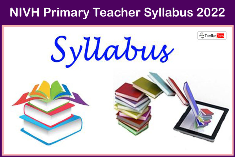 NIVH Primary Teacher Syllabus 2022
