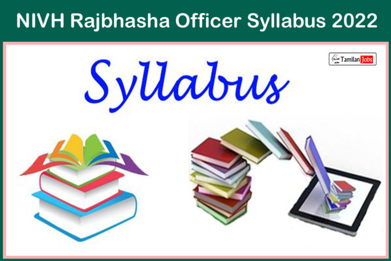 NIVH Rajbhasha Officer Syllabus 2022