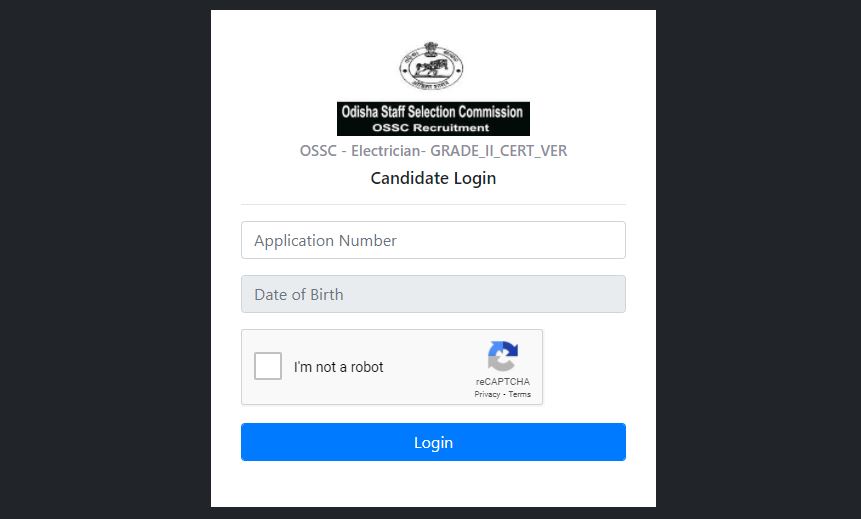 OSSC Electrician DV Admit Card 2022