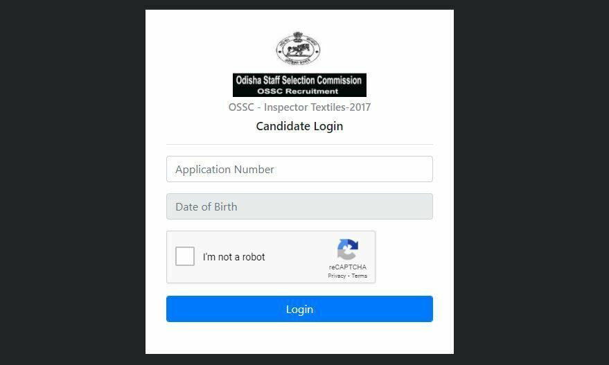 OSSC Inspector of Textiles DV Admit Card 2022