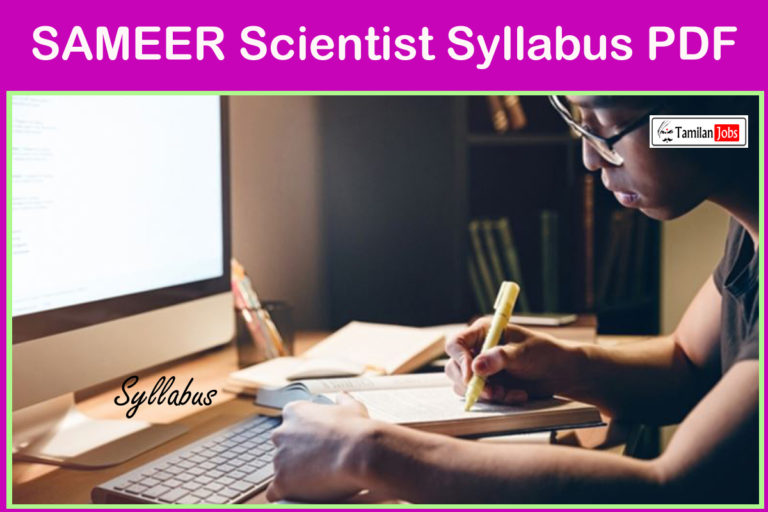SAMEER Scientist Syllabus PDF
