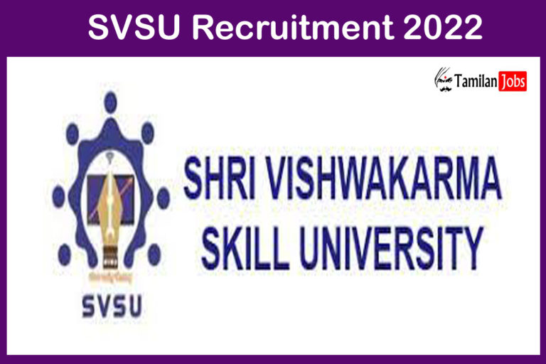 SVSU Recruitment 2022