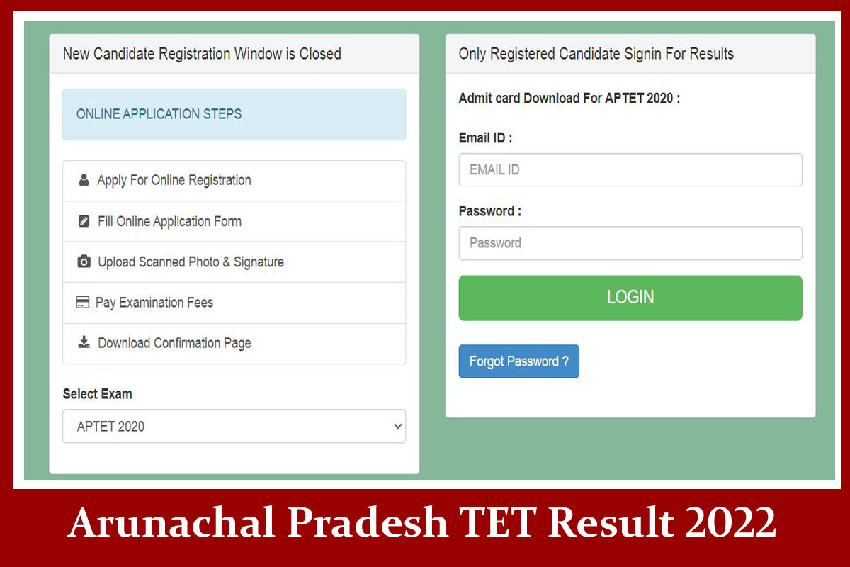 Arunachal Pradesh TET Result 2022
