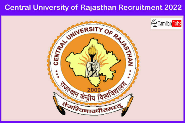 Central University of Rajasthan Recruitment 2022