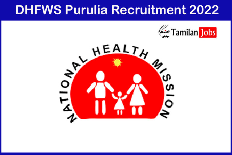 DHFWS Purulia Recruitment 2022