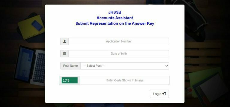 JKSSB Accounts Assistant Answer Key 2022