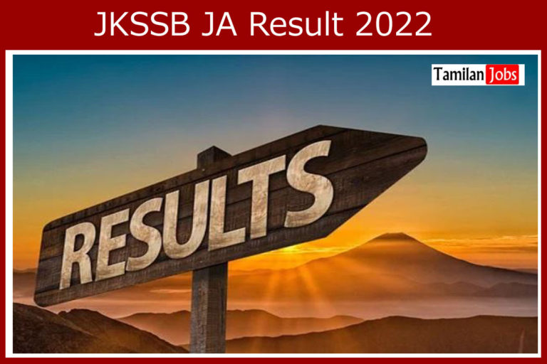 JKSSB JA Result 2022