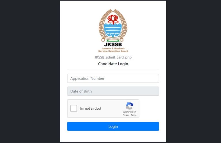 JKSSB SI Admit Card 2022