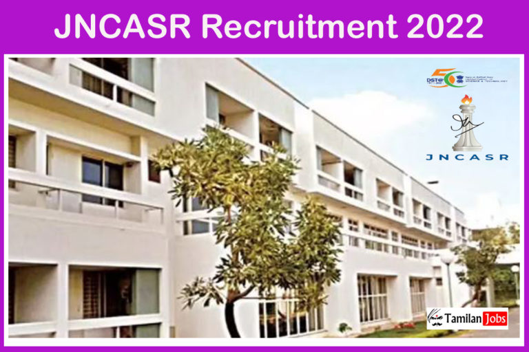 JNCASR Recruitment 2022