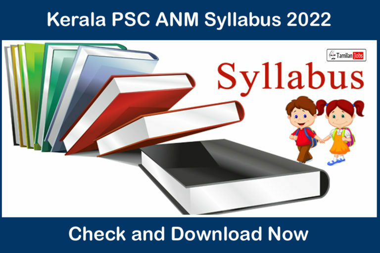 Kerala PSC ANM Syllabus 2022