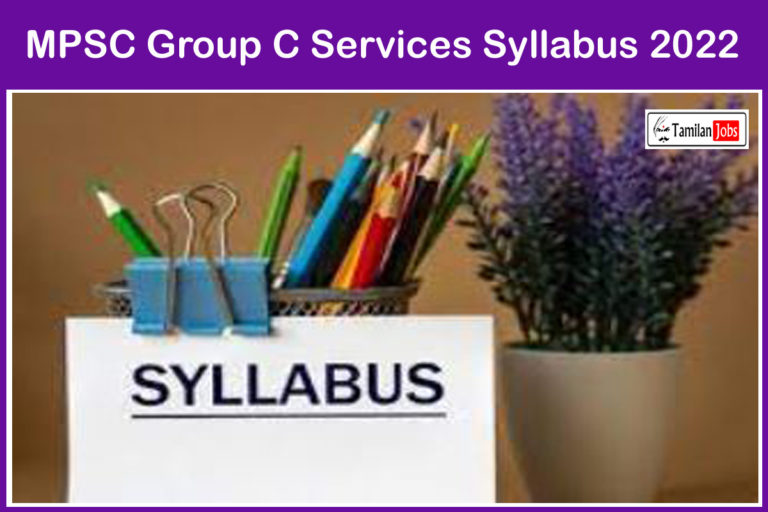 MPSC Group C Services Syllabus 2022