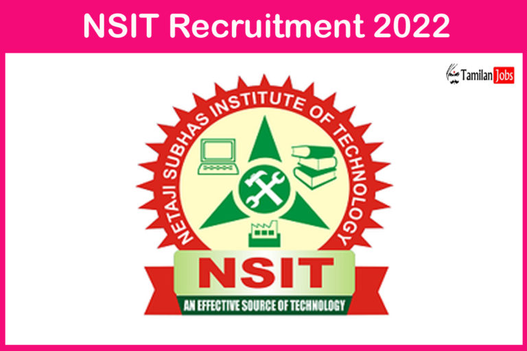 NSIT Recruitment 2022