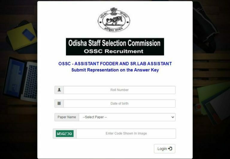 OSSC Mains Answer Key 2022 for AFDO & Sr. Lab Assistant Posts