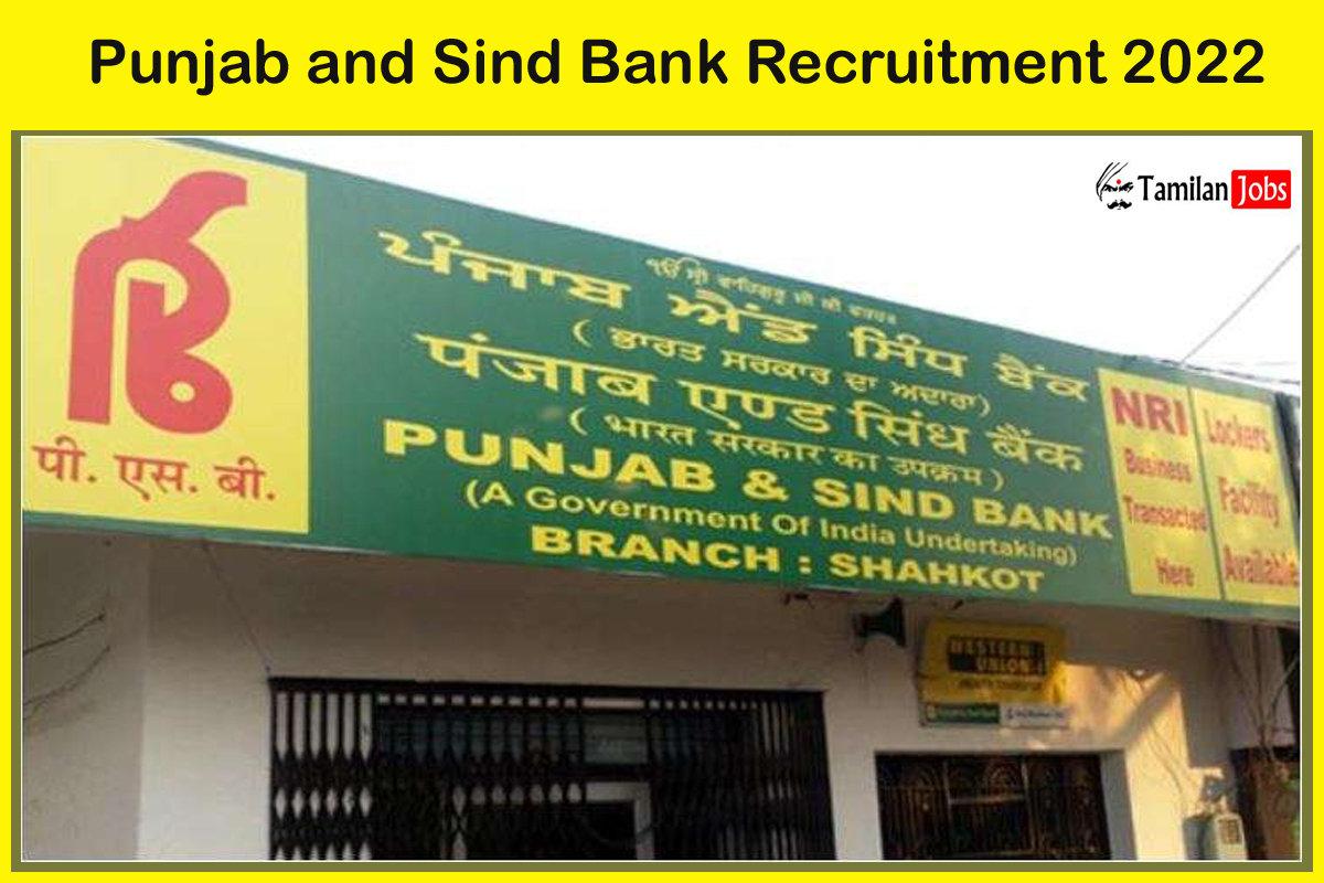 Punjab and Sind Bank Recruitment 2022