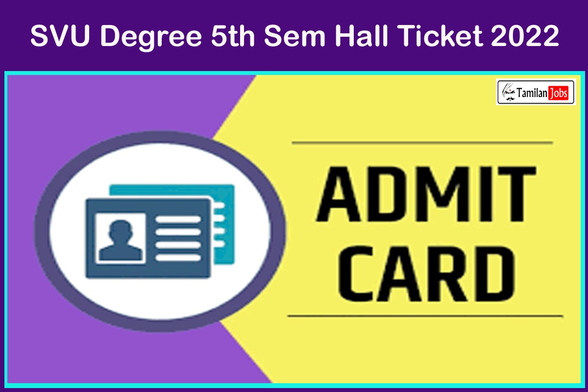 SVU Degree 5th Sem Hall Ticket 2022