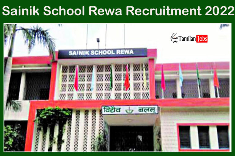 Sainik School Rewa Recruitment 2022