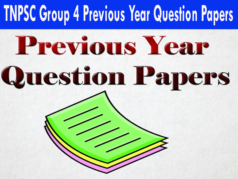 Tnpsc Group 4 Previous Year Question Papers