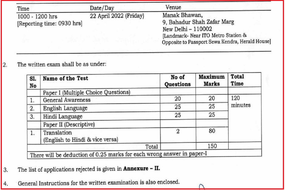 BIS Junior Translator Exam Date 2022 