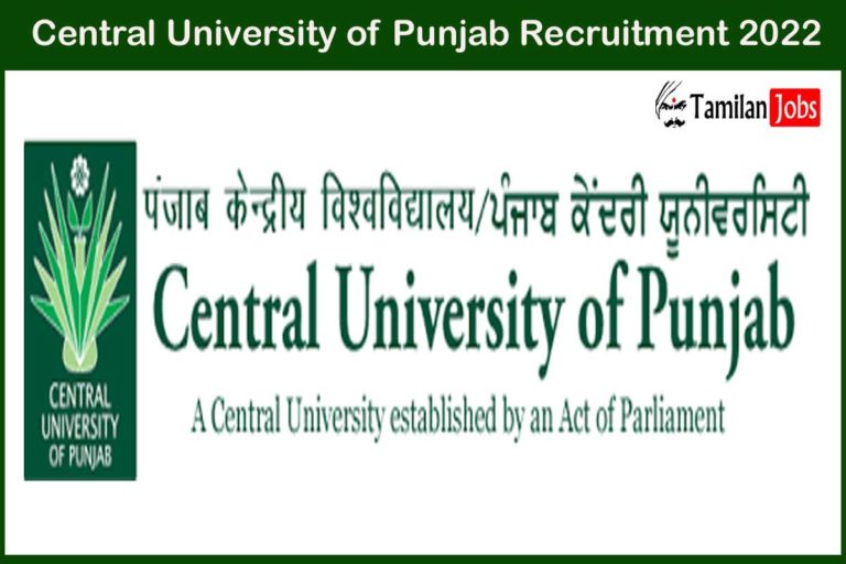 Central University of Punjab Recruitment 2022