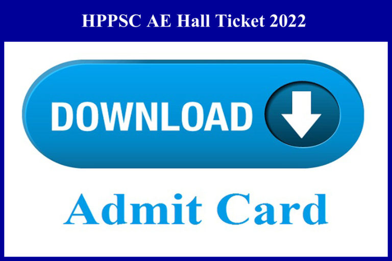 HPPSC AE Hall Ticket 2022