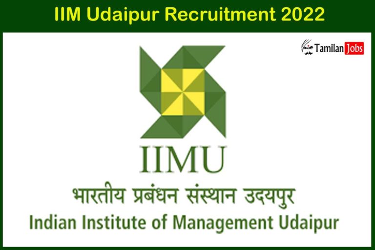 IIM Udaipur Recruitment 2022