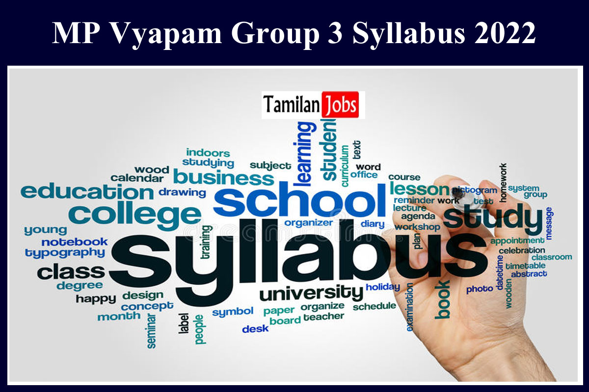 MP Vyapam Group 3 Syllabus 2022