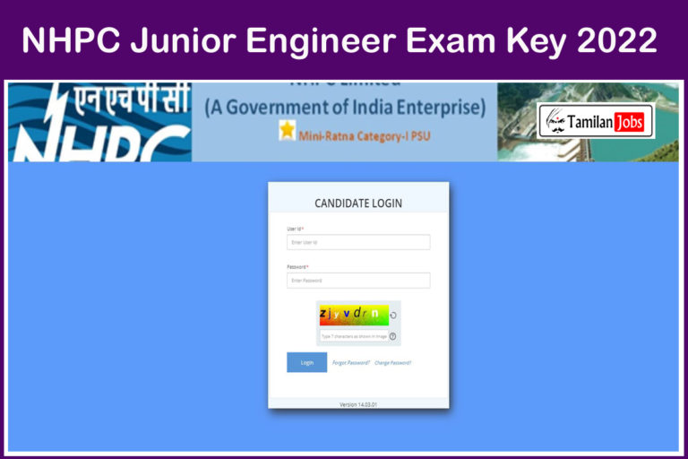 NHPC Junior Engineer Answer Key 2022