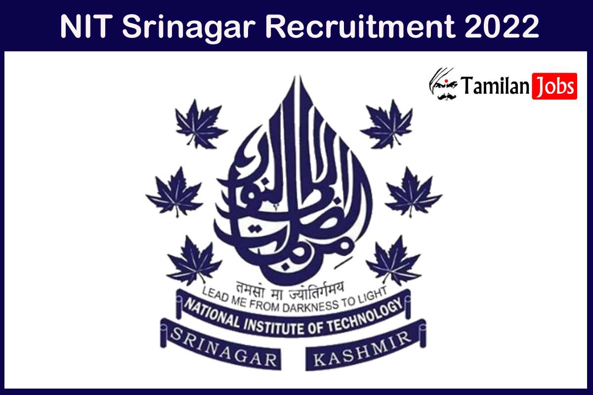 NIT Srinagar Recruitment 2022