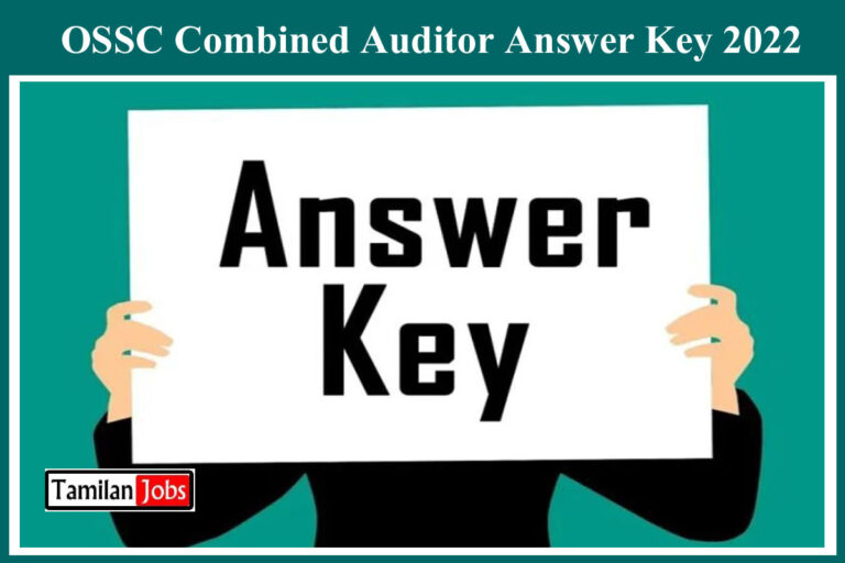 OSSC Combined Auditor Answer Key 2022