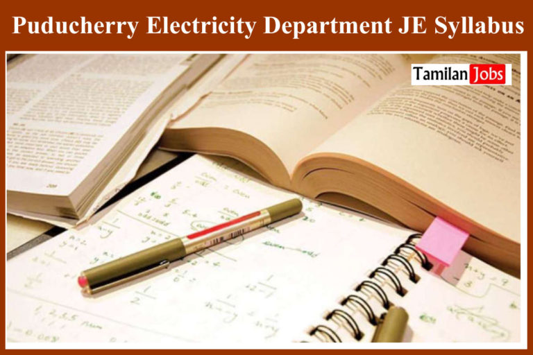 Puducherry Electricity Department JE Syllabus