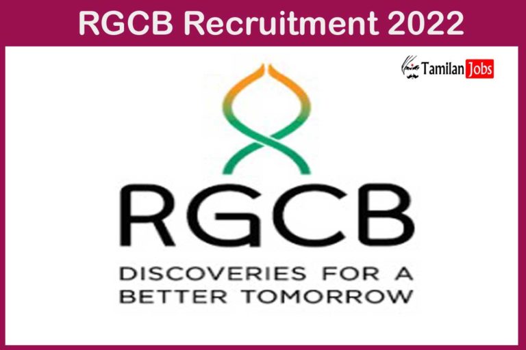 RGCB Recruitment 2022