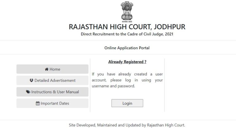 Rajasthan High Court Civil Judge Mains Admit Card 2022