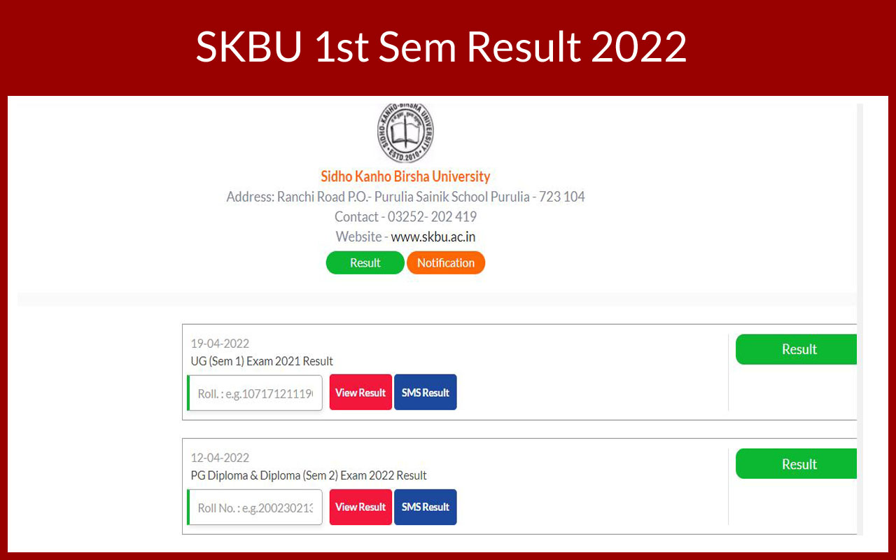 Skbu 1St Sem Result 2022