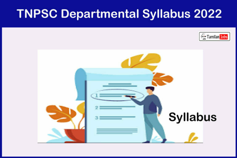 TNPSC Departmental Syllabus 2022