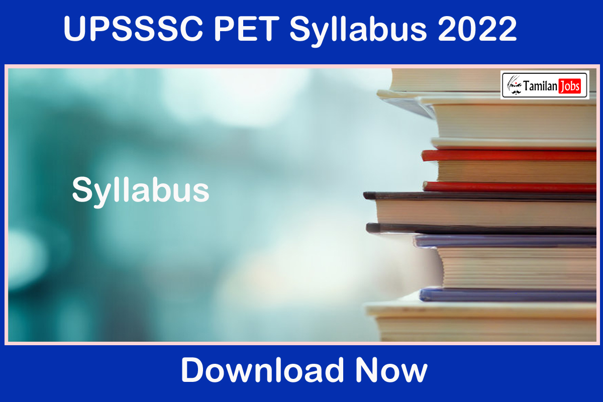 UPSSSC PET Syllabus 2022